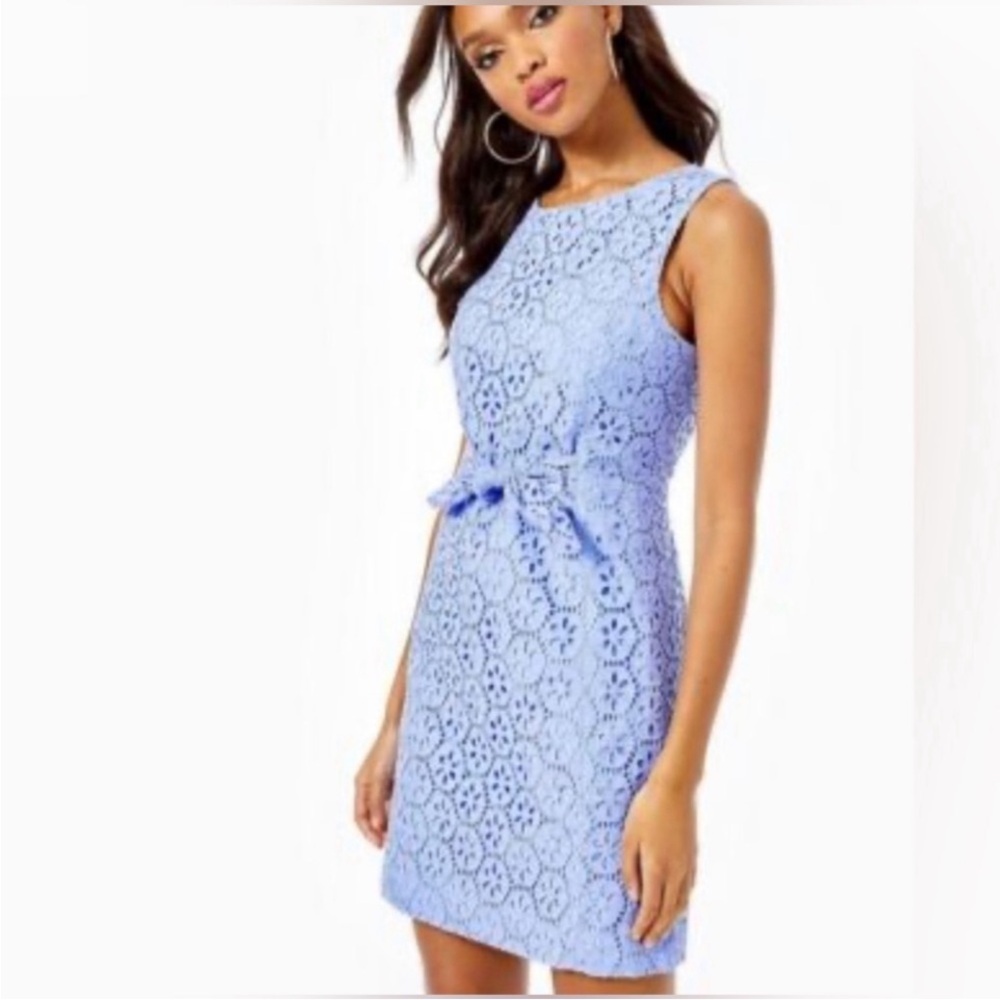 Lilly Pulitzer Eyelet
Periwinkle Purple Clarise Shift Dress Size 4
